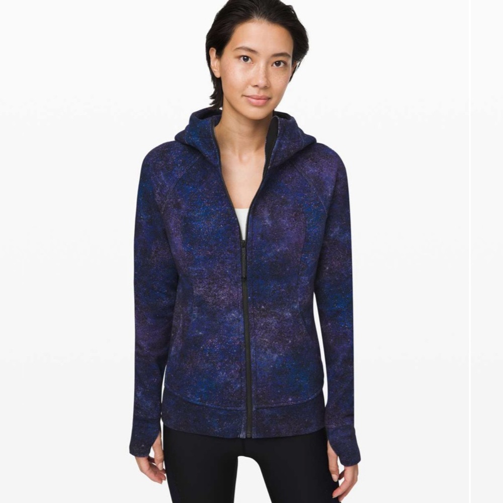 Lululemon Scuba Hoodie Light Cotton Fleece in Polar Light Blue Multi, size 4